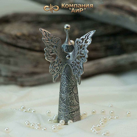 Авторский сувенир Ангел с жемчужиной малый № 35175 - мастера Златоуста