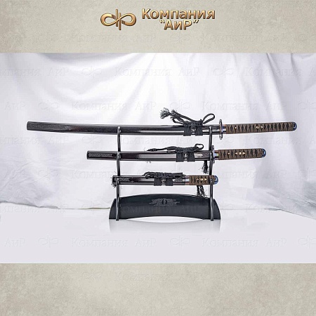 Набор самурайских мечей Бусидо ручной работы № 36568, 36569, 36570 - от мастеров Златоуста